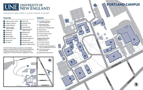 university of new england campus map